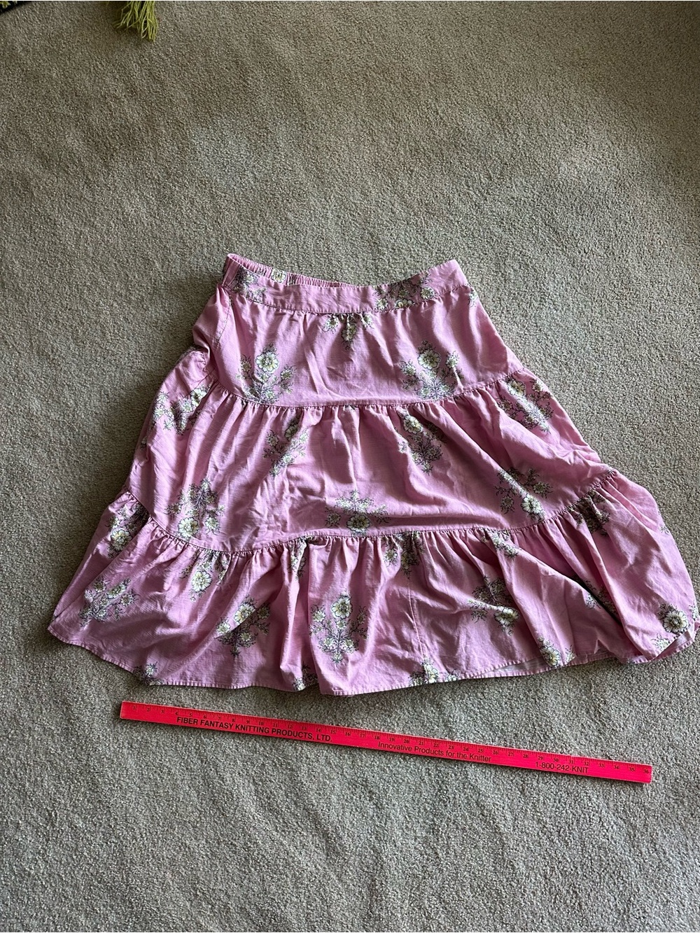 LC Lauren Conrad Plus Size Pink Floral Tiered Maxi Skirt